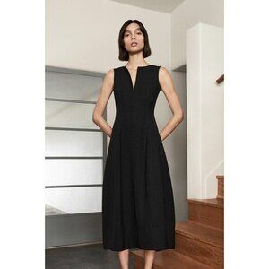 CO-Collections Black Dress Ready To Wear Runway Silk Blend SZ M New